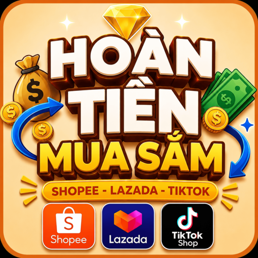 Biểu tượng Hoàn Tiền Mua Sắm - Kiếm Tiền Hoàn Dễ Dàng Shopee & TikTok